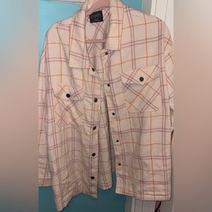 Plaid Button-Up Jacket